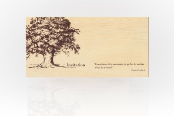 Wooden invitation